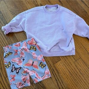 2T purple butterfly Hanna Andersson shorts bundle